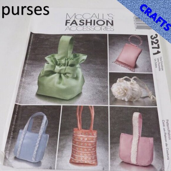 McCalls 3271 Sewing Pattern Purses/Bags 6 styles UNCUT - Picture 1 of 5